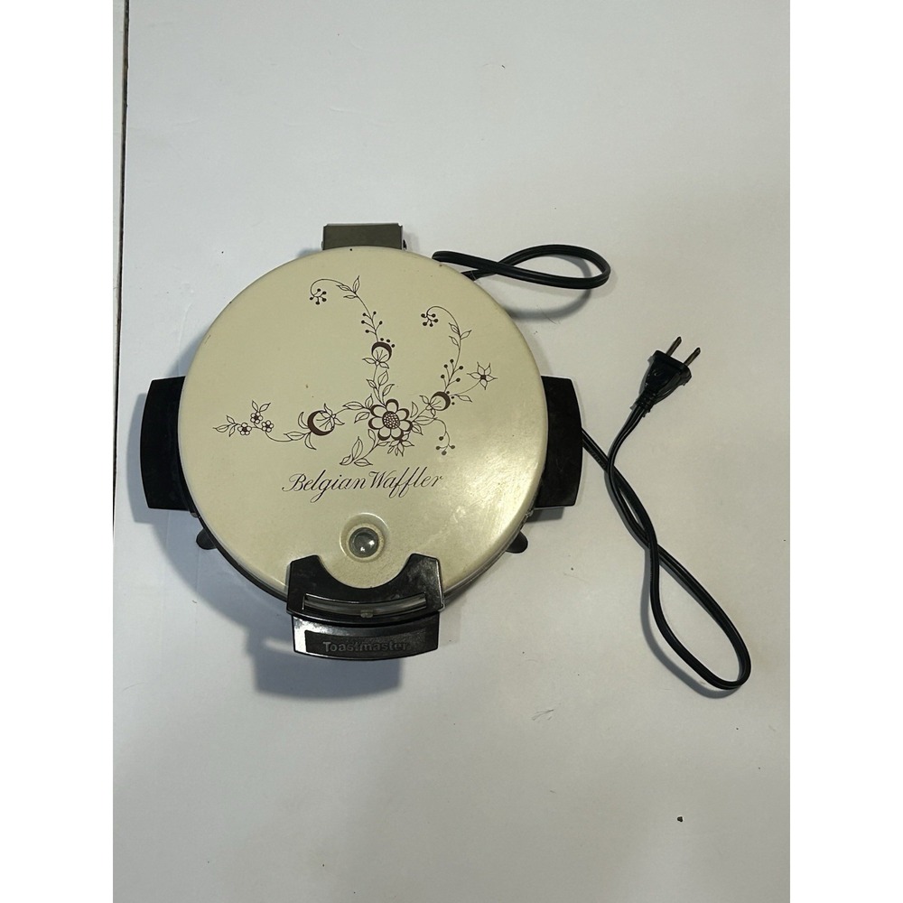 VTG Toastmaster Belgian Waffler Waffle Maker Floral Design TESTED